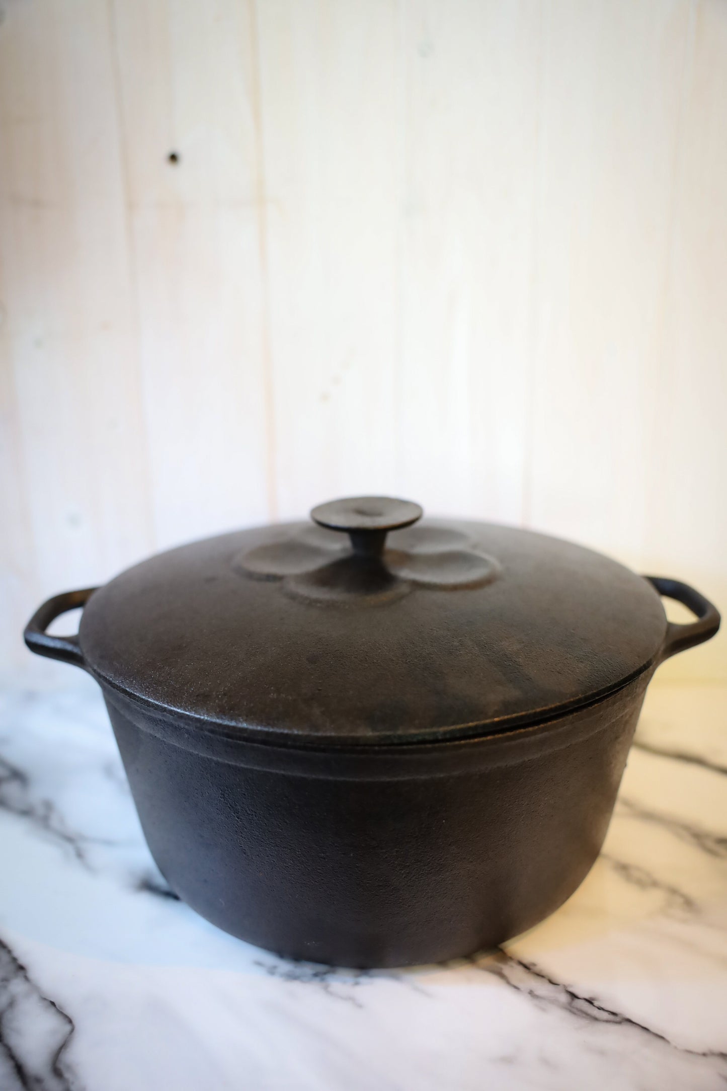 Vintage Cast Iron Dutch Oven with Lid