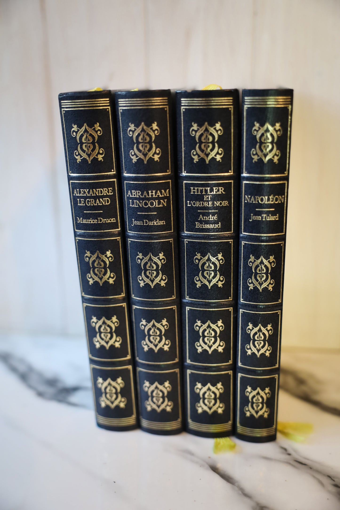 Set of Four French Decorative Biography Volumes