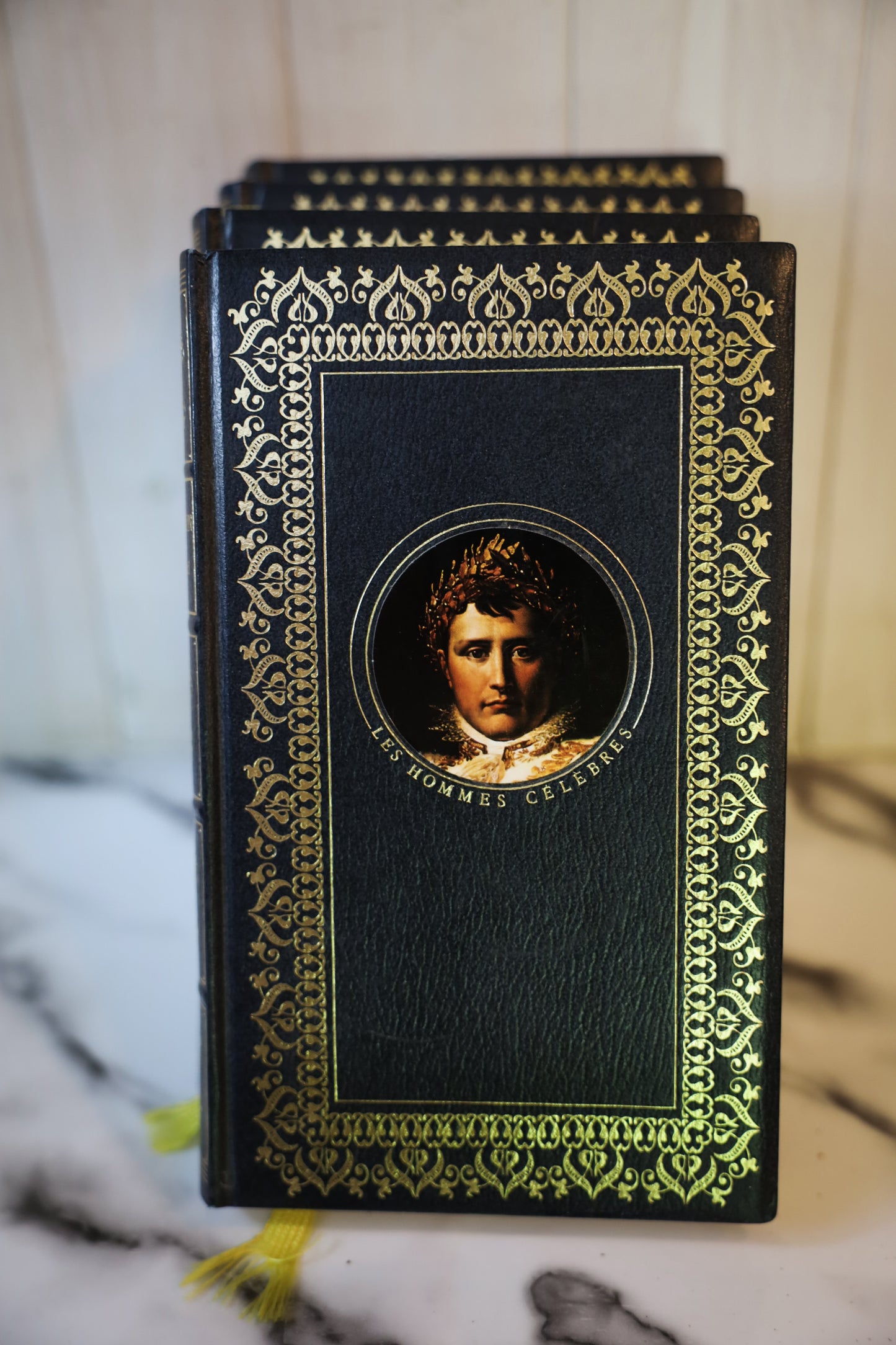 Set of Four French Decorative Biography Volumes