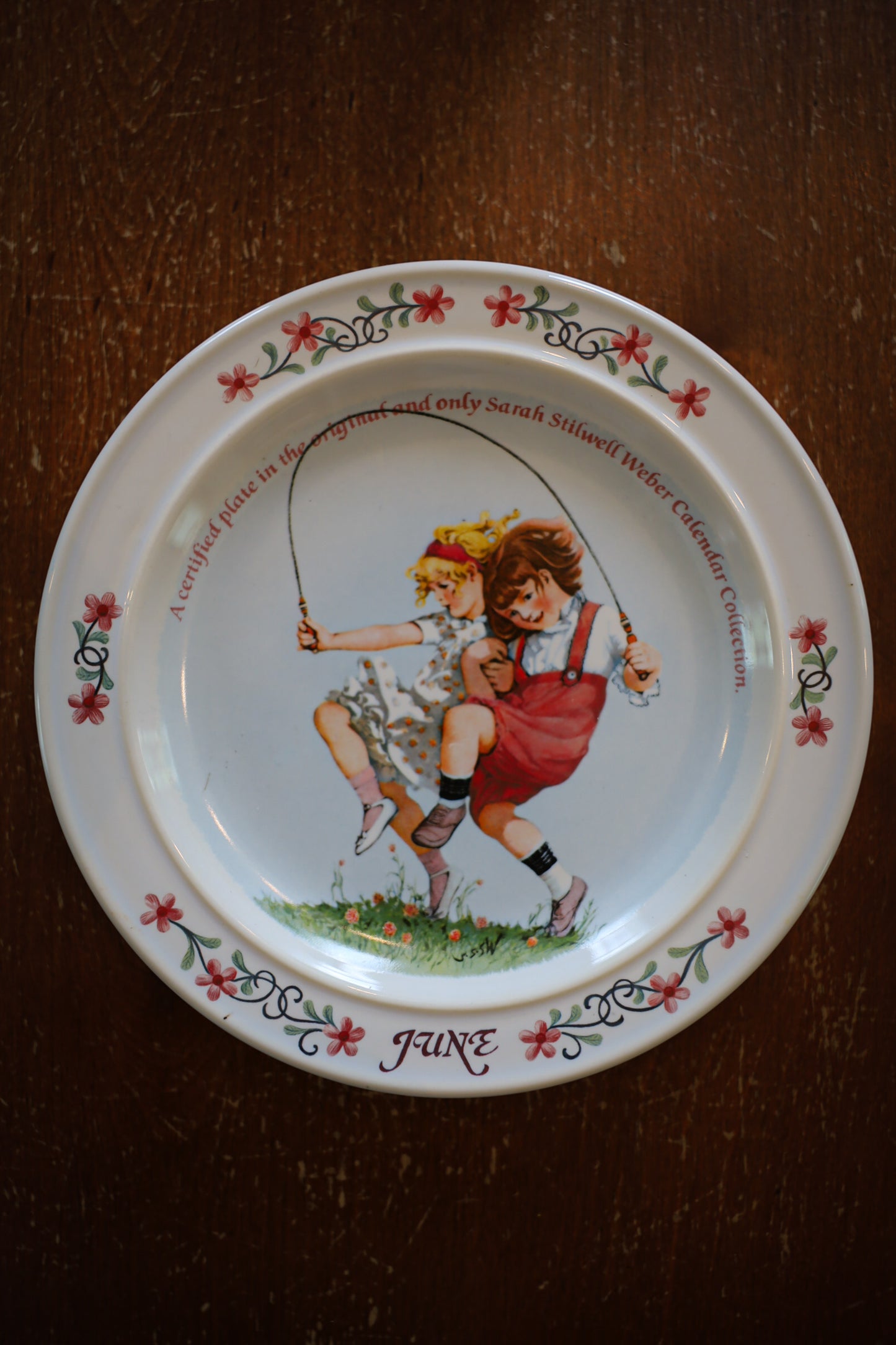 Vintage Four Seasons Collector Plate Display with Brass Wall Rack | Sarah Stilwell Weber Collection