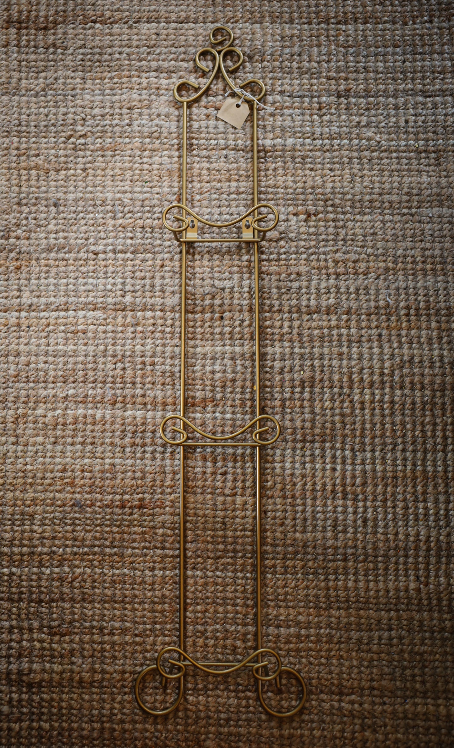 Vintage Brass Plate Rack