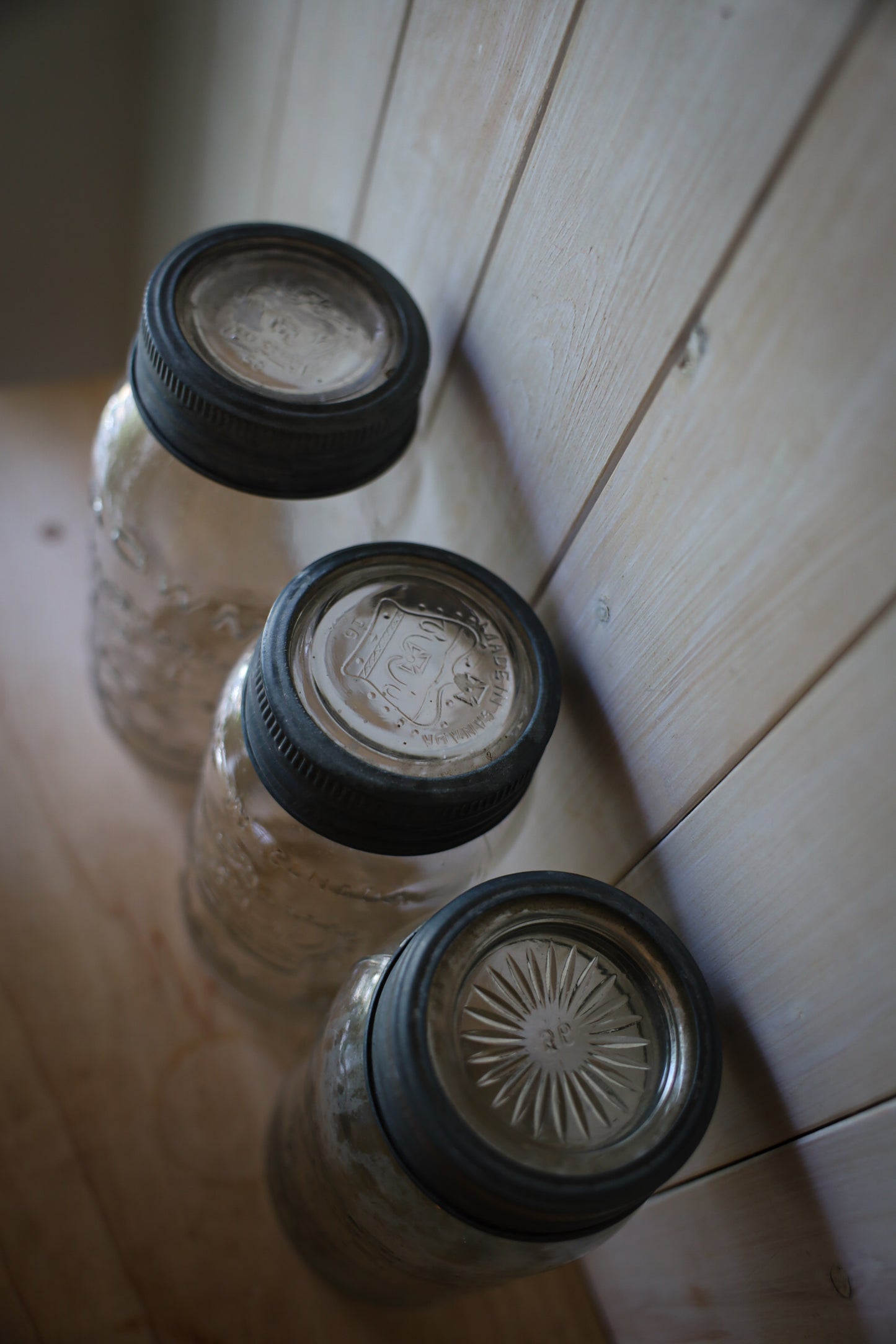 Vintage Imperial Crown Mason Jars — Set of Three