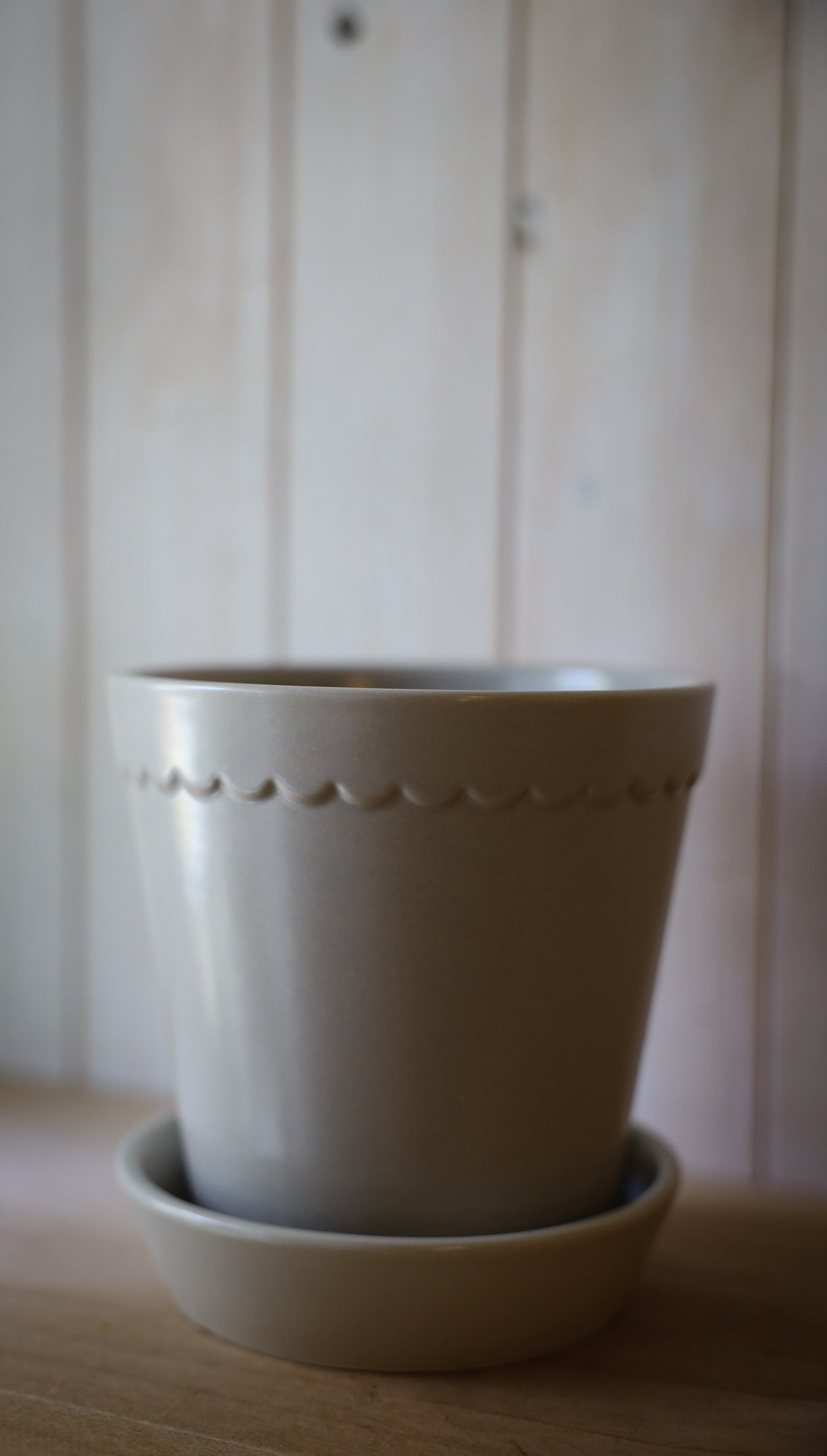 Hudson + Oak Ceramic Planter with Saucer