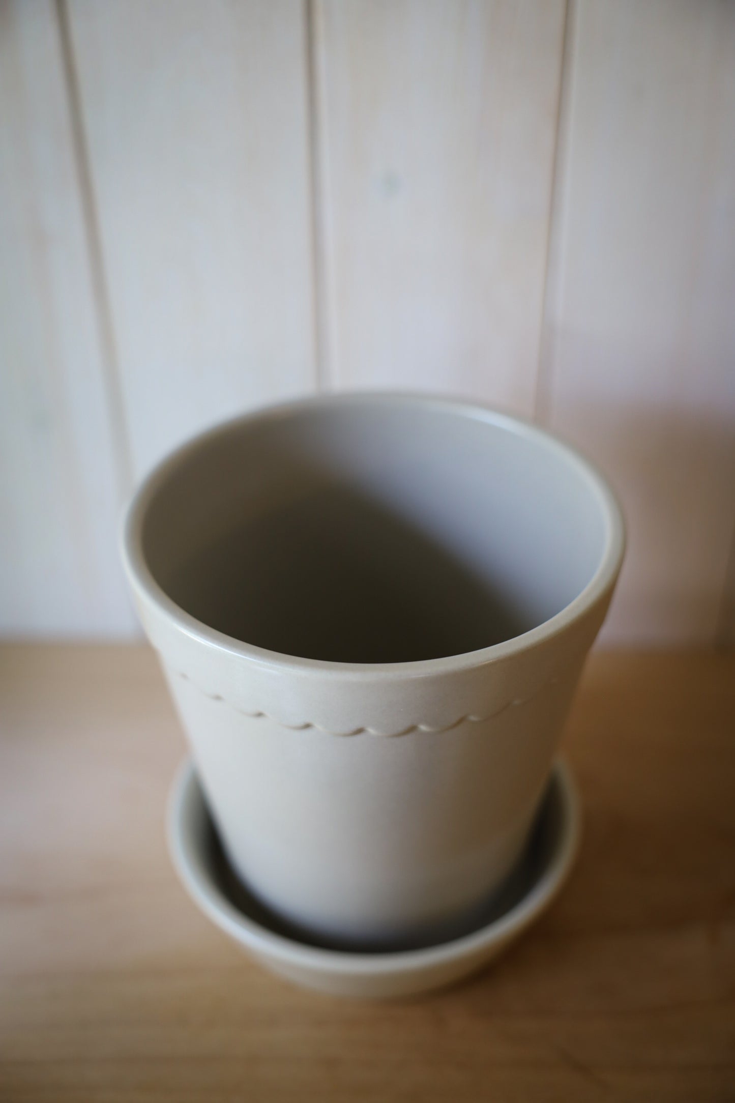 Hudson + Oak Ceramic Planter with Saucer