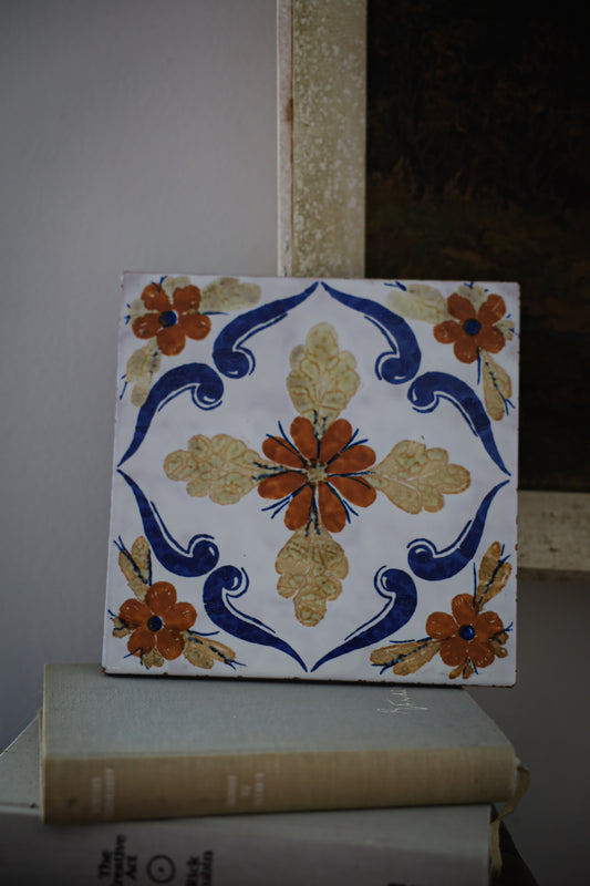 Hand-Painted Ceramic Trivet